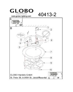 Настенно-потолочный светильник Ayana 40413-2
