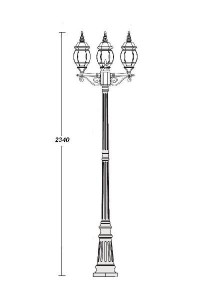 Наземный фонарь 83409S B W