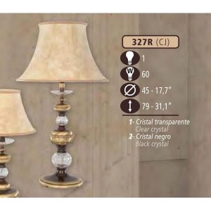 Интерьерная настольная лампа 327R 327R/1 CJ BLACK- CREAM SHADE