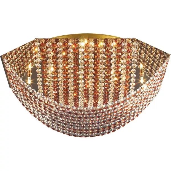 Потолочный светильник 62484 06 2484 0333 09 gold, amber and white crystal Потолочный светильник 62484 06 2484 0333 09 gold, amber and white crystal