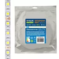 Светодиодная лента  ULS-Q320 2835-60LED/m-8mm-IP20-DC12V-4,8W/m-5M-3000K катушка в герметичной упаковке