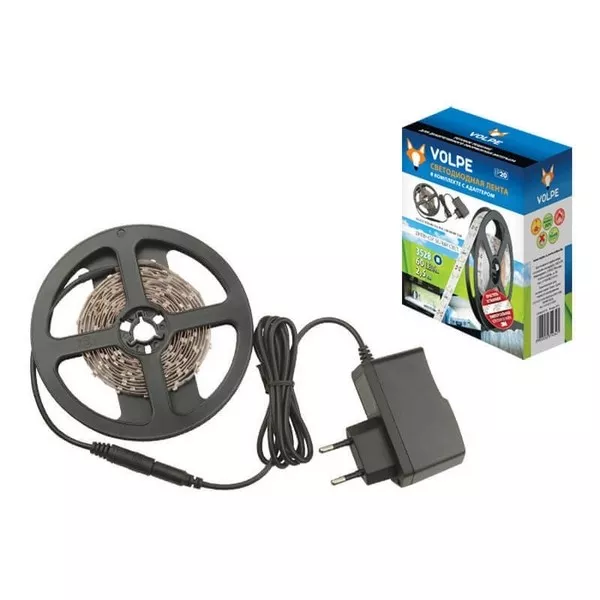Светодиодная лента ULS-Q321 2835-60LED/m-IP20-2.5M-DW RRP24C00 Комплект светодиодной ленты с адаптером Светодиодная лента ULS-Q321 2835-60LED/m-IP20-2.5M-DW RRP24C00 Комплект светодиодной ленты с адаптером