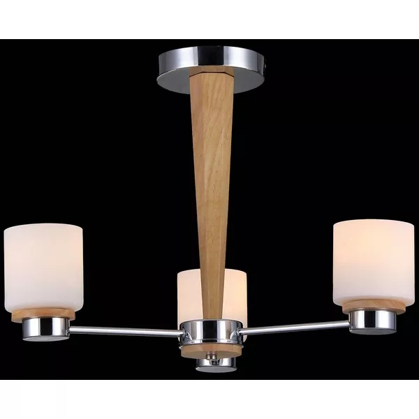 Потолочная люстра Lisboa LISBOA 11399/3C CHROME, OAK Потолочная люстра Lisboa LISBOA 11399/3C CHROME, OAK