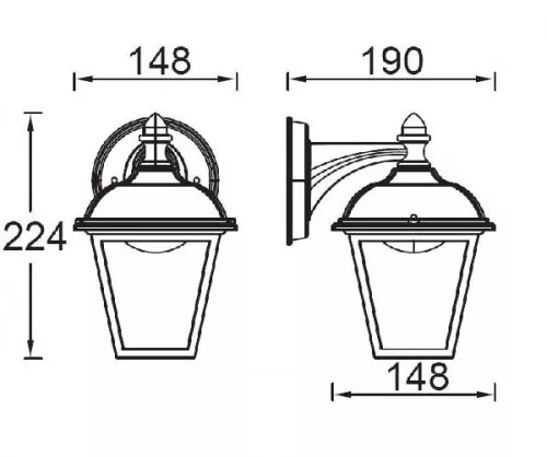 Настенный фонарь уличный  W2612S-3K Gb