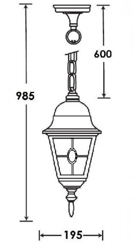 Уличный светильник подвесной  79905М lgY Bl
