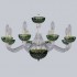 Подвесная люстра 1309 1309/8/240 G Cl/Clear-Green/H-1J