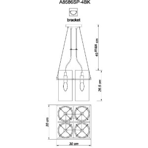 Подвесная люстра Piatto A8586SP-4BK