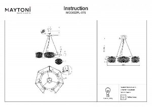 Подвесной светильник Houston MOD022PL-07S