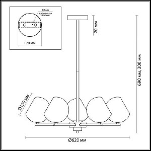 Потолочная люстра Blair 3769/5C