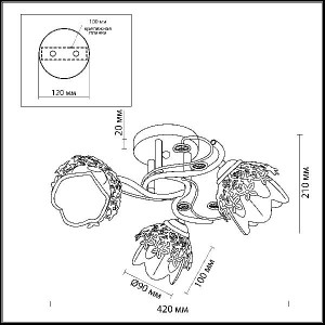 Потолочная люстра Florana 3002/3C