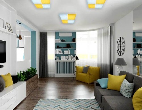 Потолочный светильник Parus FP2381 WH 128W D500*500