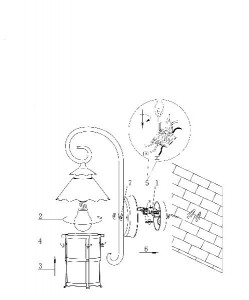 Настенный фонарь уличный Lumi 2312/1W
