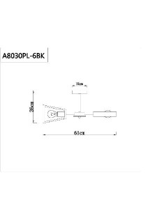 Потолочная люстра Brussels A8030PL-6BK