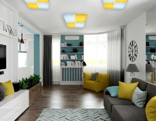 Потолочный светильник Parus FP2382 WH 128W D500*500