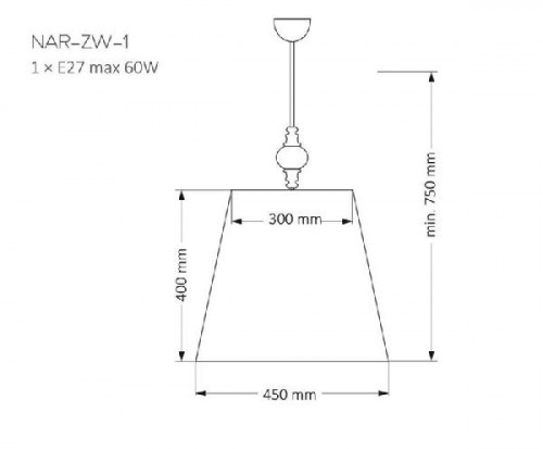 Подвесная люстра Narni NAR-ZW-1(BC)