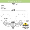 Настенный фонарь уличный Globe 250 G25.141.000.AYE27
