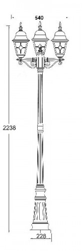 Наземный фонарь  79909М lgG Bl