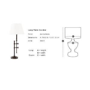 Интерьерная настольная лампа Lamp Table Gordini 108421