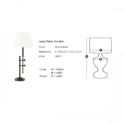 Интерьерная настольная лампа Lamp Table Gordini 108421