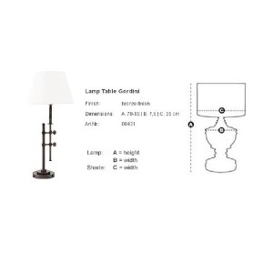 Интерьерная настольная лампа Lamp Table Gordini 108421