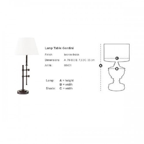 Интерьерная настольная лампа Lamp Table Gordini 108421