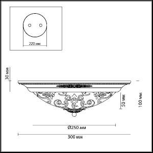 Настенно-потолочный светильник Corbea 2671/2C
