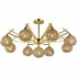 Потолочная люстра 917 917-09-33 gold + brown crystal
