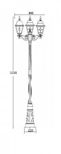 Наземный фонарь  79909М lgY Bl