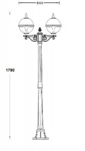 Наземный фонарь 88408 A Bl