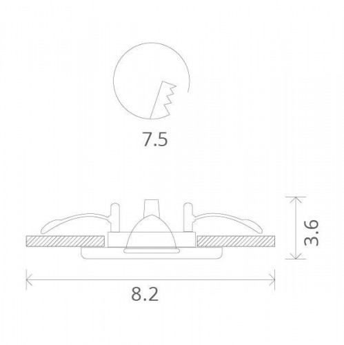 Точечный светильник Aqua A5440PL-1WH