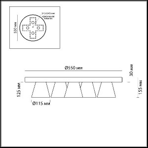 Потолочная люстра Gerana 3621/54CL