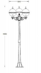 Наземный фонарь 88408 B Bl