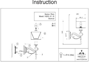 Бра Fiore H235-01-G