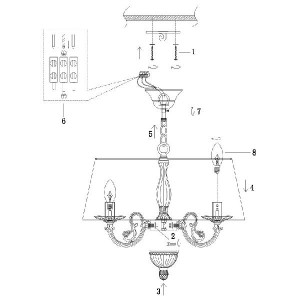 Подвесная люстра Jasmine FR2686PL-04W