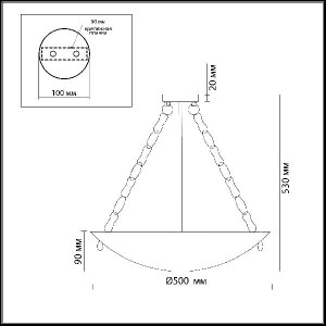 Подвесной светильник Velute 2094/5C