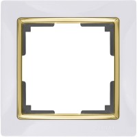 Рамка Белый,Золото WL03-Frame-01-white-GD
