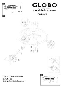 Потолочная люстра Sinclair 5669-3