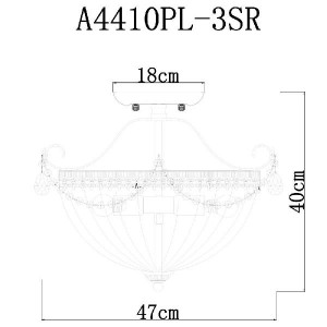 Потолочная люстра Schelenberg A4410PL-3SR