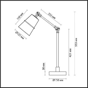 Интерьерная настольная лампа Carlos 4154/1T