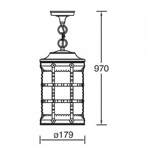 Уличный светильник подвесной 81205 Gb