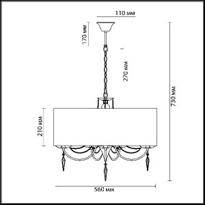 Подвесная люстра Ofelia 3210/5A