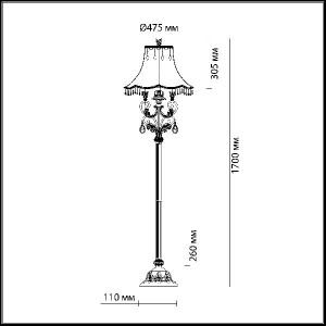 Торшер Ponga 2431/1F
