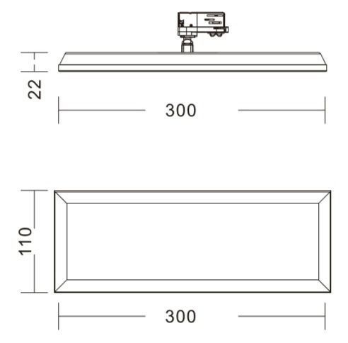 Трековый светильник Panel Track Light 707058