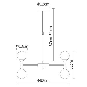 Подвесная люстра Palla A9162LM-12CC