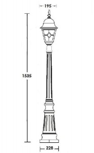 Наземный фонарь 79911М lgG Bl