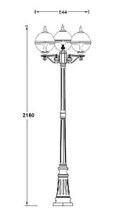 Наземный фонарь 88409 B Bl