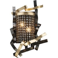 Настенный светильник 555 555-02-01 gold + black + shampagne crystal