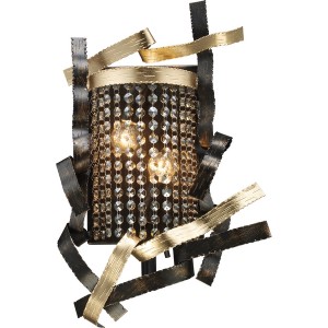 Настенный светильник 555 555-02-01 gold + black + shampagne crystal