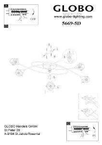 Потолочная люстра Sinclair 5669-5D