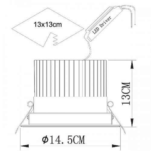 Точечный светильник Apertura A3315PL-1WH
